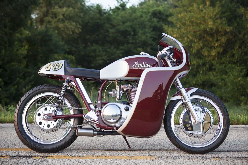 1949 Indian Scout by Analog Motorcycles replica racer cafe