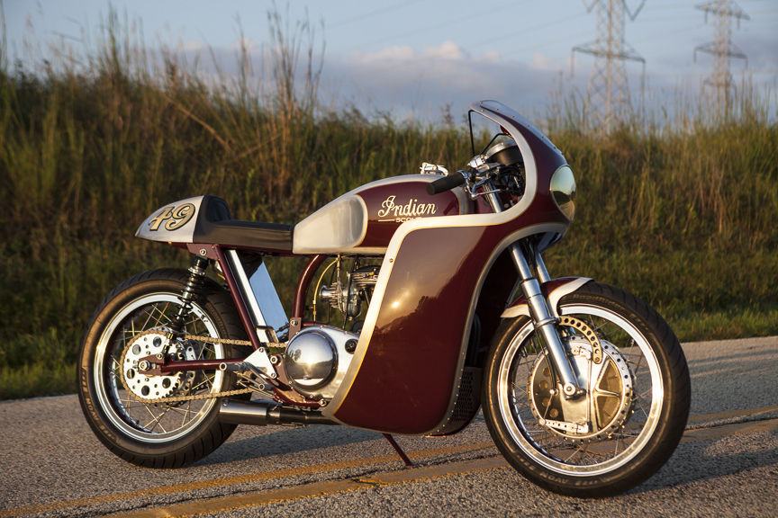 1949 Indian Scout by Analog Motorcycles replica racer cafe
