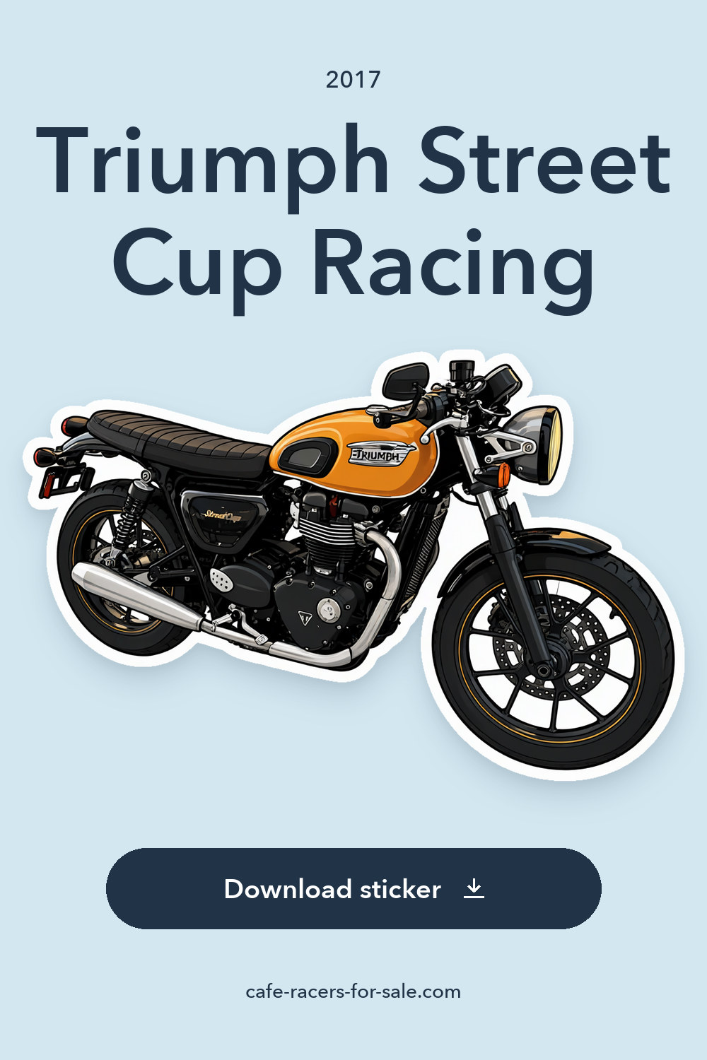 2017 Triumph Street Cup Racing sticker preview
