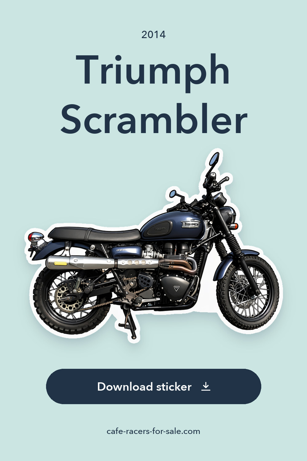 2014 Triumph Scrambler 900cc sticker preview