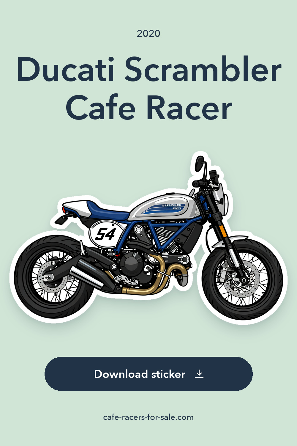 2020 Ducati Scrambler Cafe Racer sticker preview