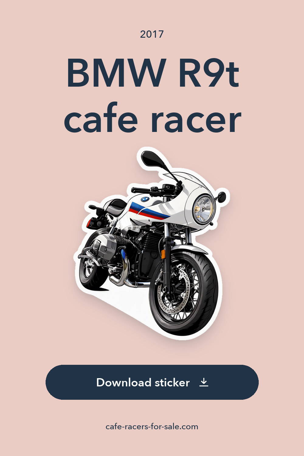 2017 BMW R9t cafe racer sticker preview
