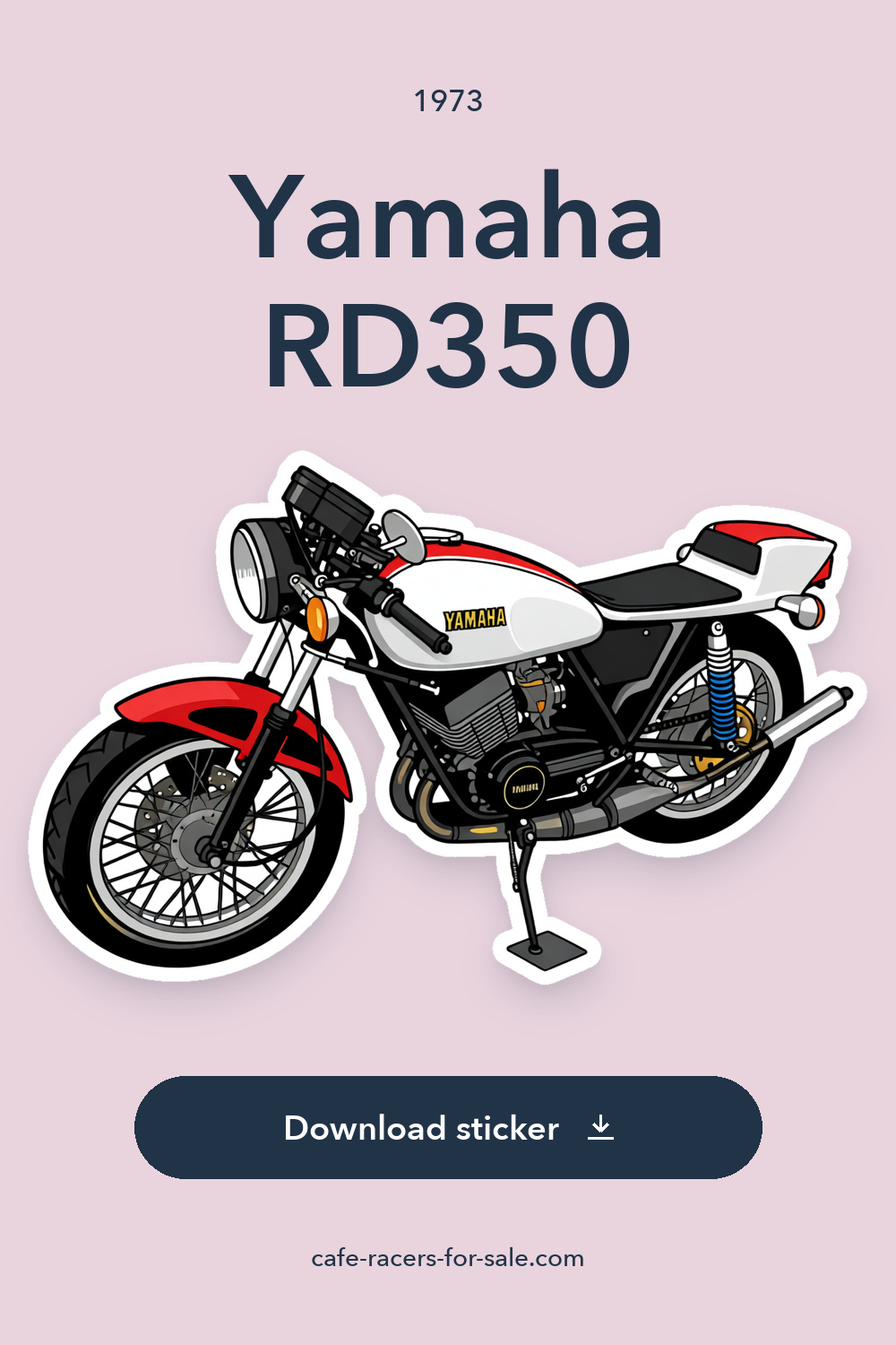1973 Yamaha RD350 sticker preview