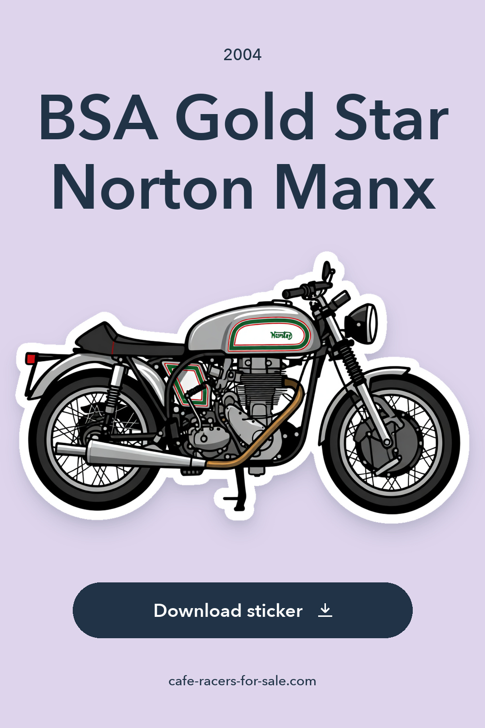 2004 BSA Gold Star Norton Manx sticker preview