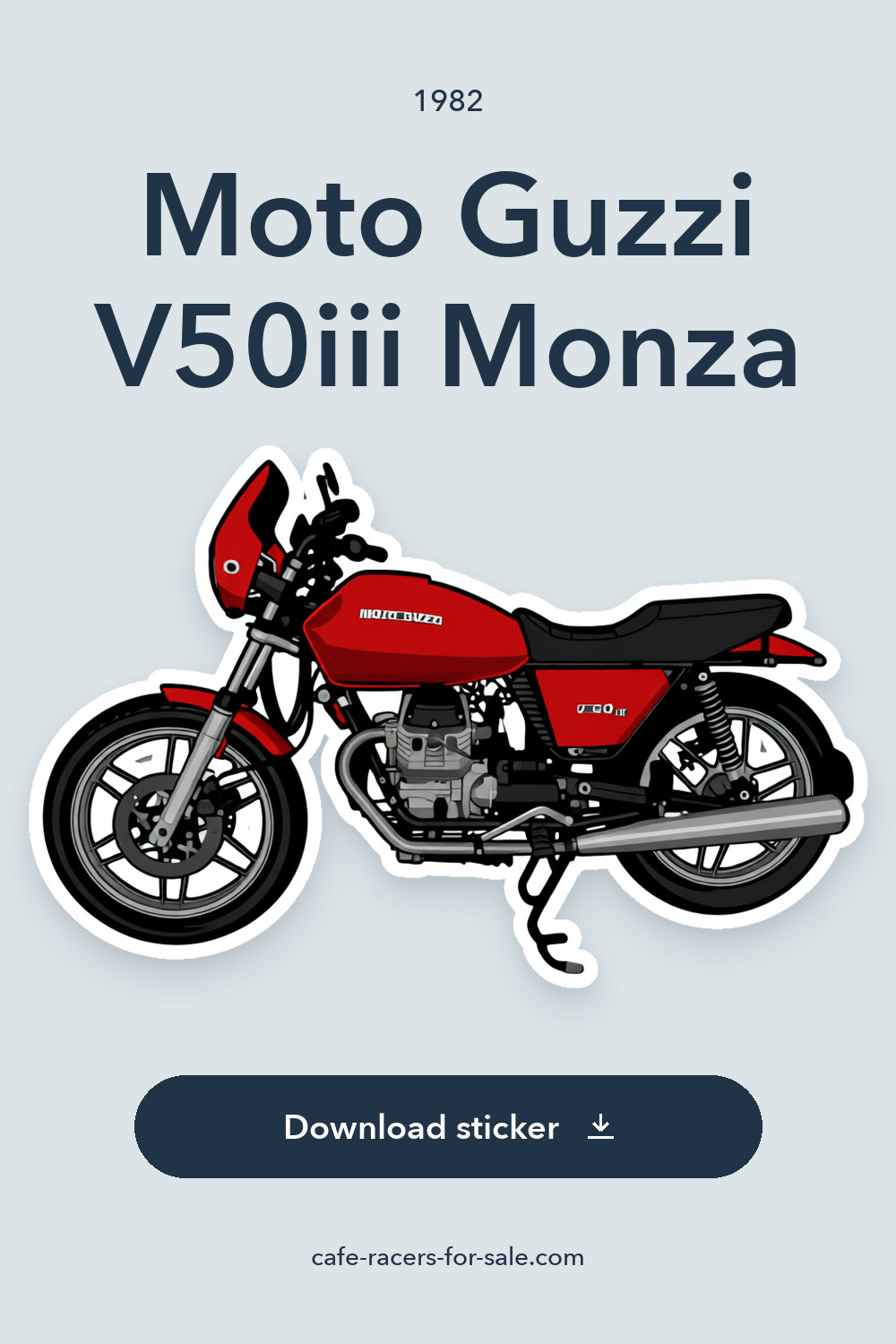 1982 Moto Guzzi V50iii Monza sticker preview