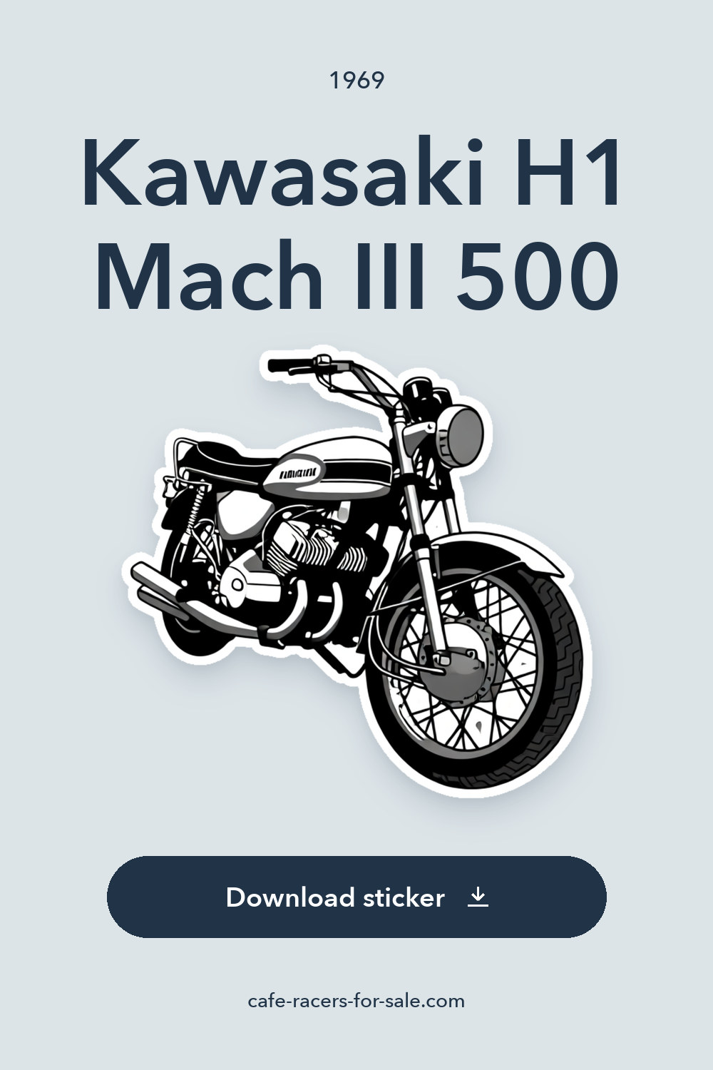 1969 Kawasaki H1 Mach III 500 sticker preview