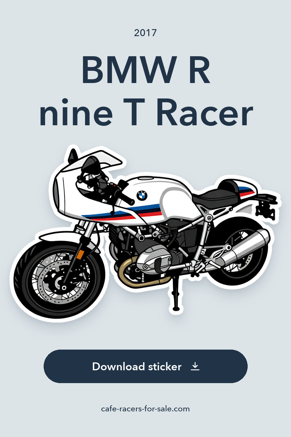 2017 BMW R nine T Racer sticker preview