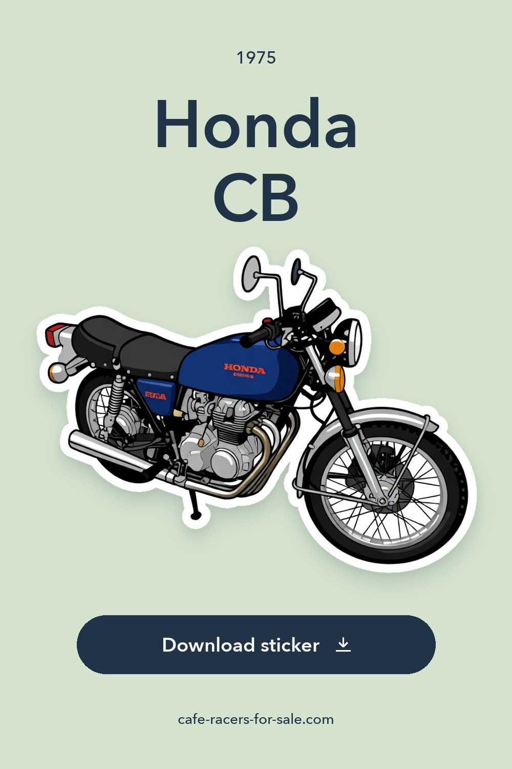 1975 Honda CB sticker preview